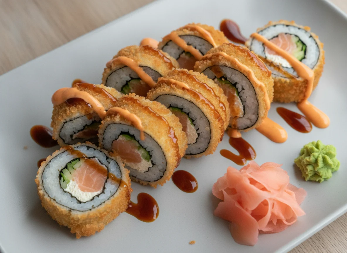 Frittierte Sushi Rollen (Crunchy Rolls) photo
