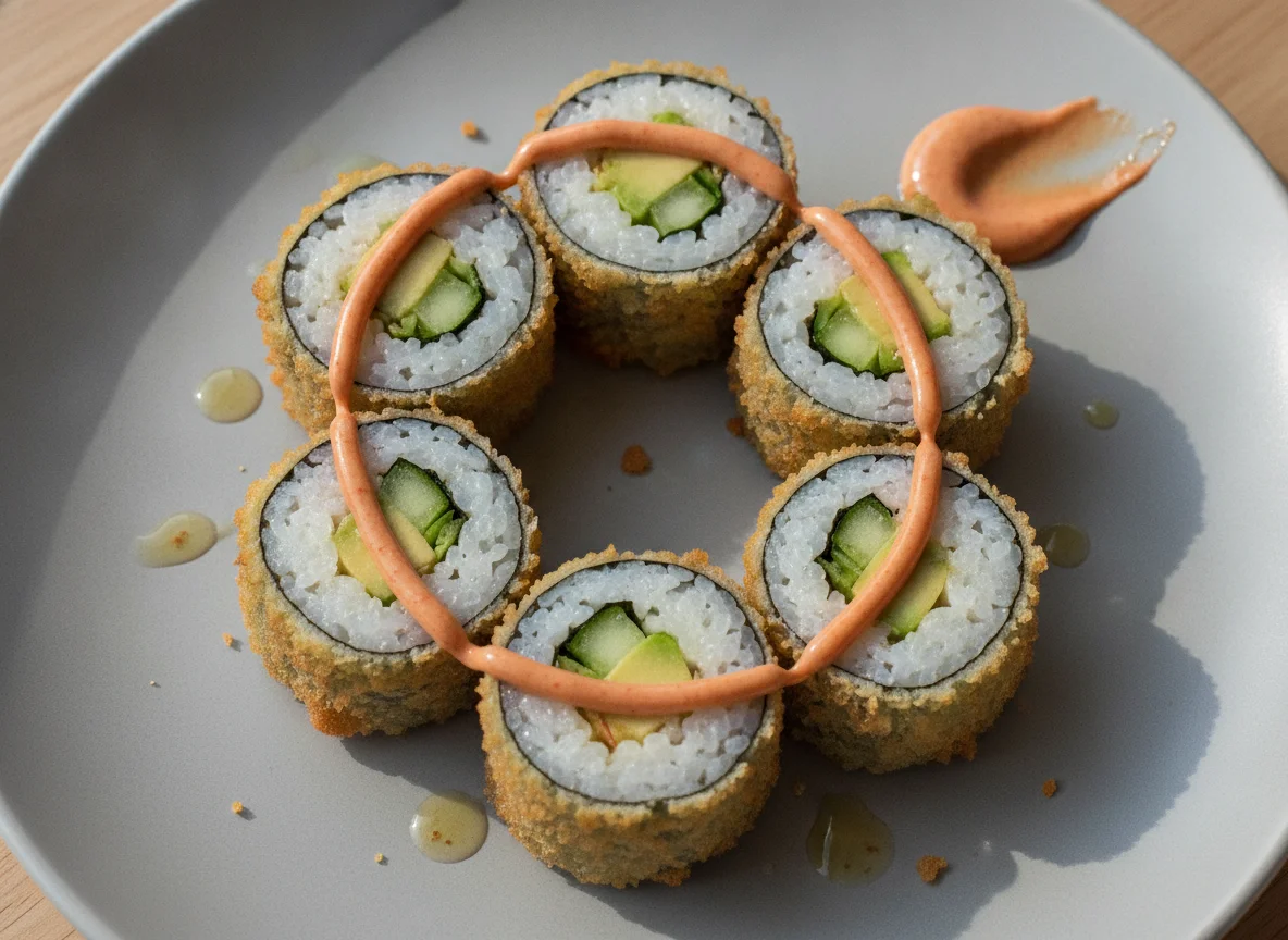 Frittierte Sushi-Rolle (Tempura Maki) photo