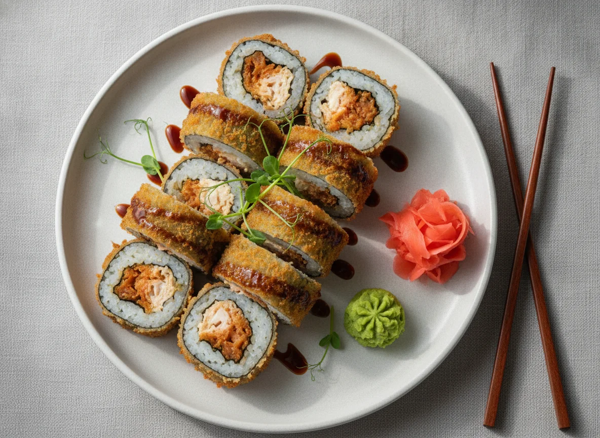 Frittierte Sushi-Rolle (Tempura Sushi) photo