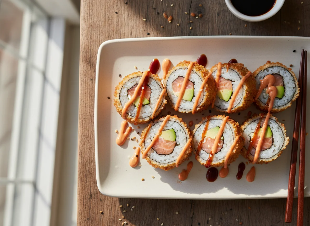 Frittierte Sushi-Rollen (Deep Fried Sushi) photo