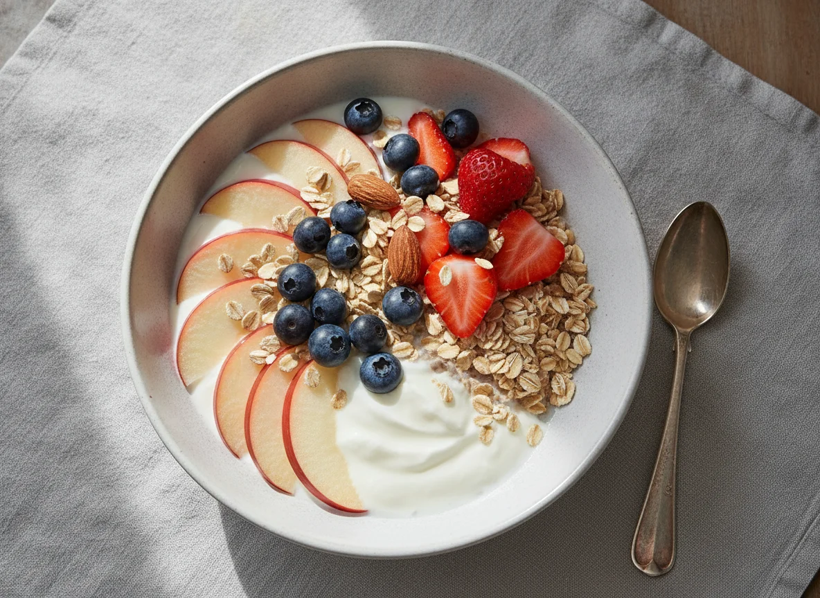 Früchtemüesli mit Joghurt photo