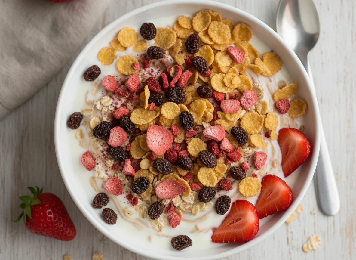 Früchtemüsli mit Joghurt photo