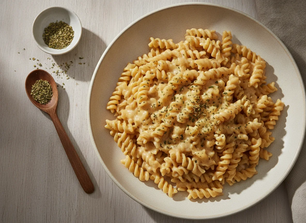 Fusilli mit Käse-Sahne-Soße photo