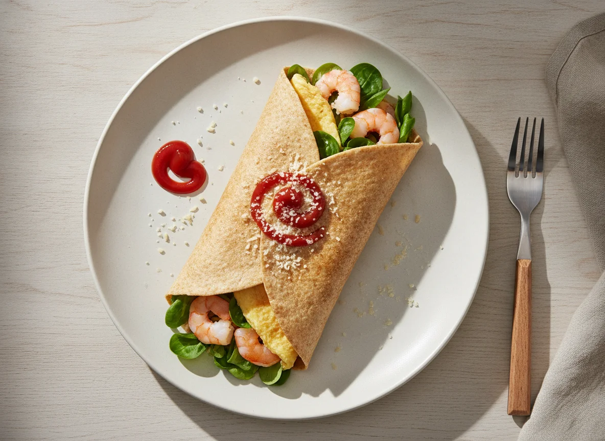 Garnelen-Omelett-Wrap photo