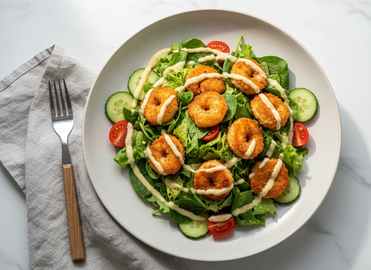Garnelensalat mit Dressing photo