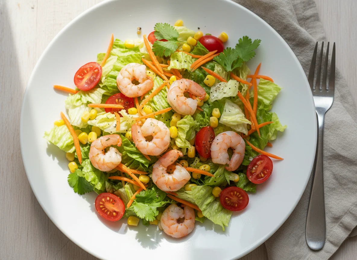 Garnelensalat mit Gemüse photo
