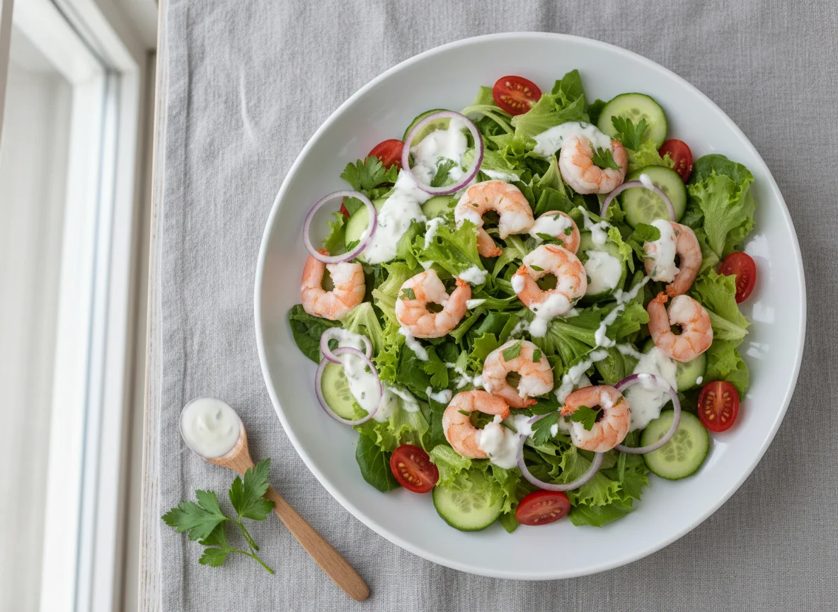 Garnelensalat mit Joghurt-Dressing photo