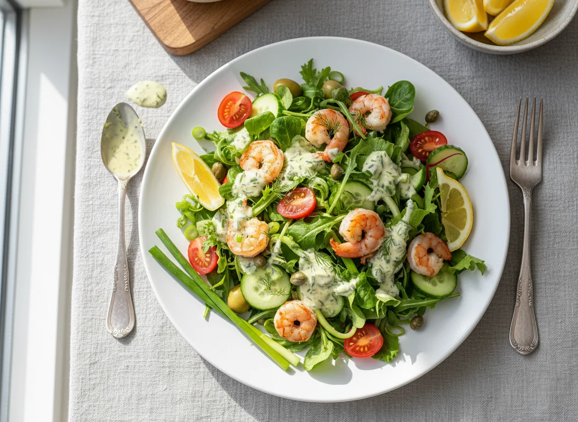Garnelensalat mit Zitronen-Dressing photo