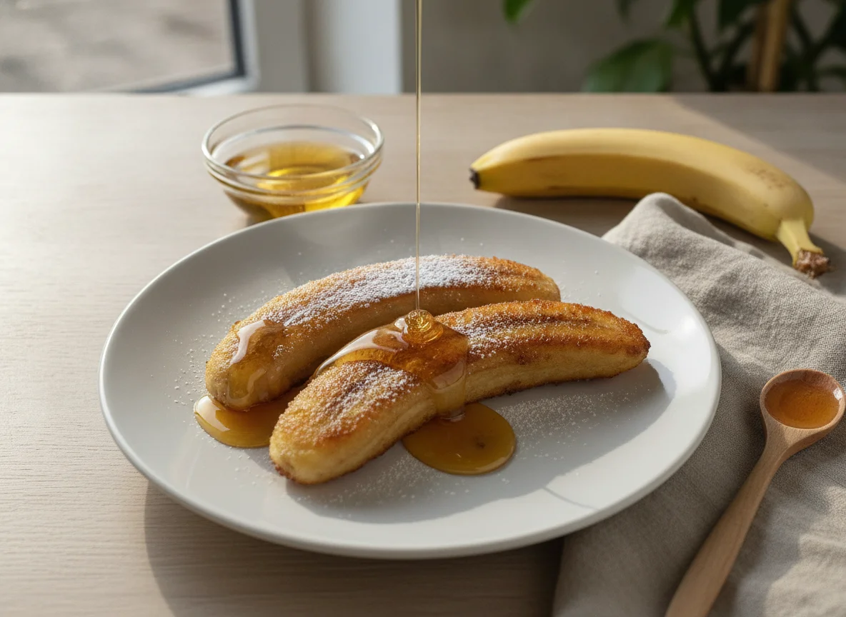Gebackene Bananen mit Honig photo