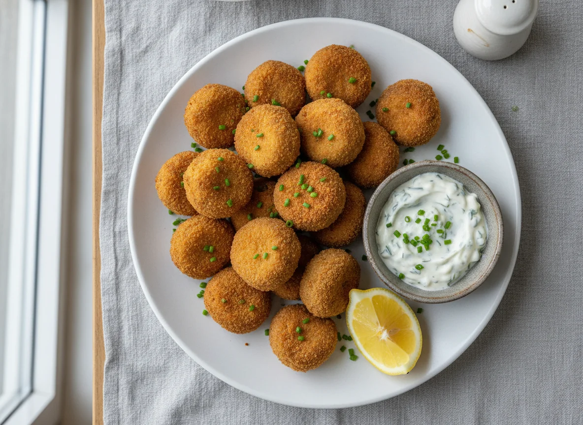 Gebackene Champignons mit Sauce Tartare photo