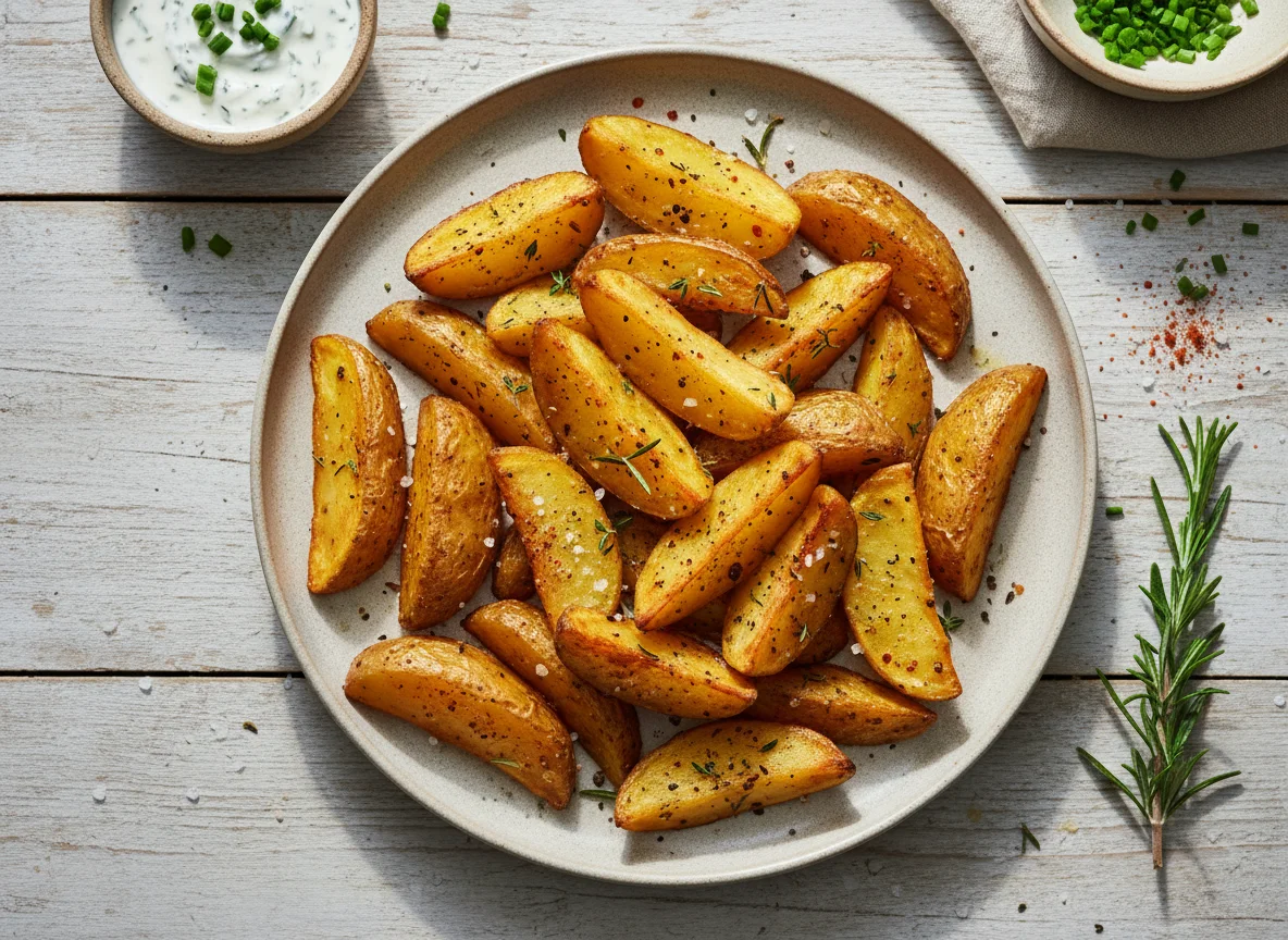 Gebratene Kartoffelspalten photo
