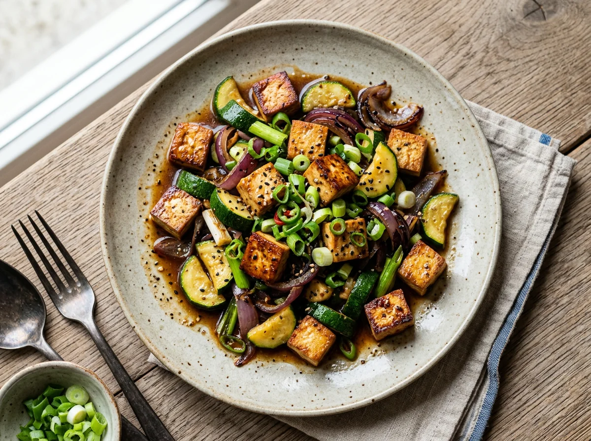 Gebratenes Tofu-Gemüse photo