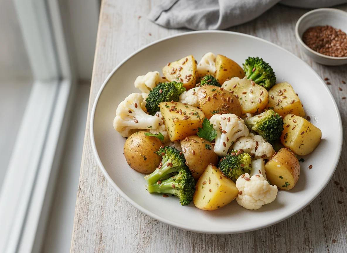 Gedämpftes Gemüse mit Kartoffeln photo