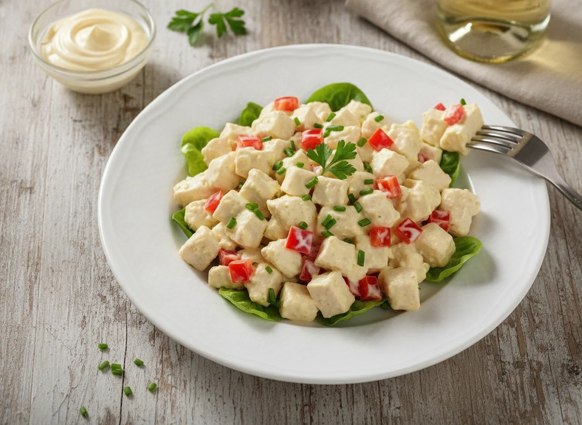 Geflügelsalat mit Mayonnaise photo