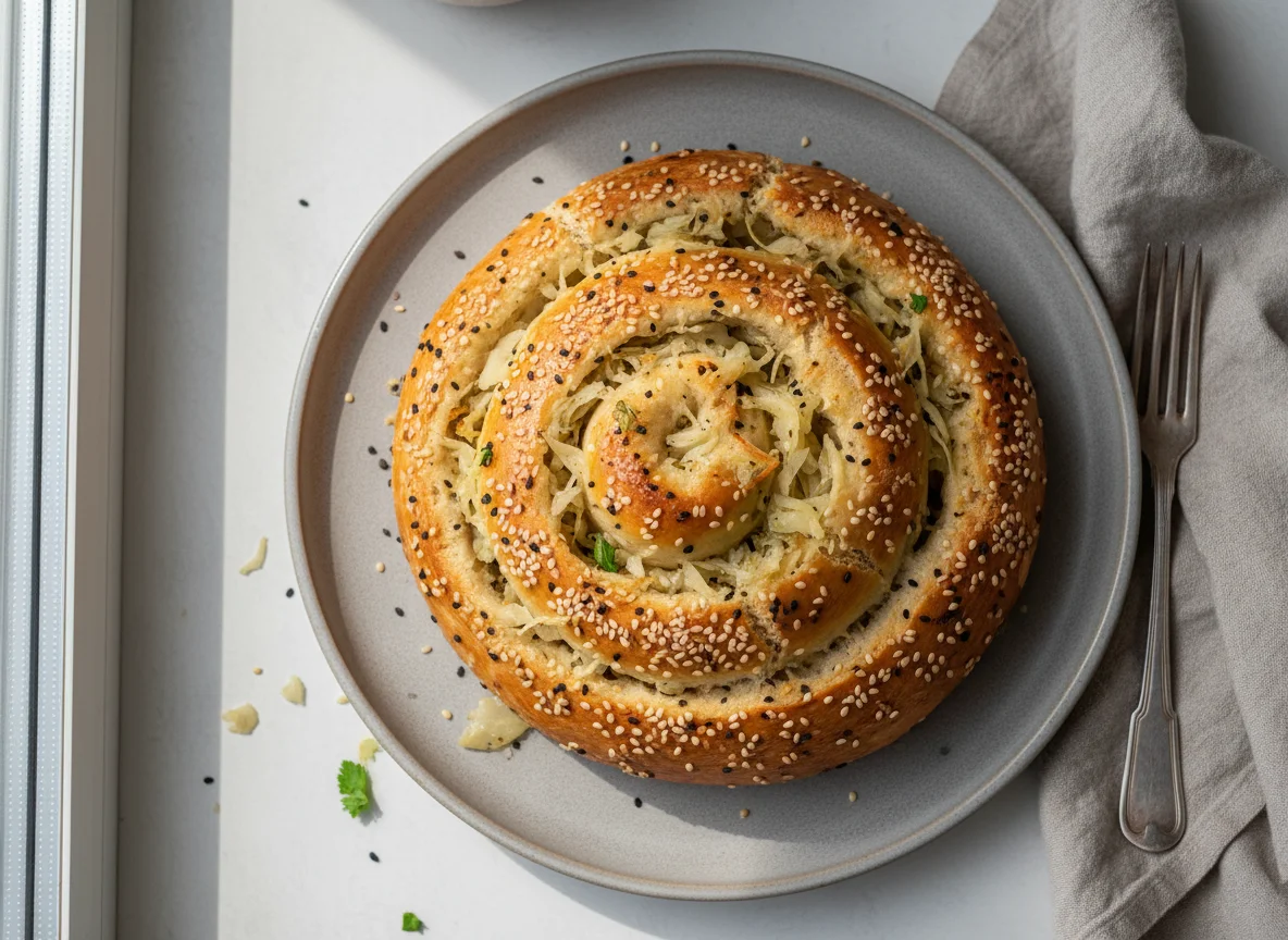 Gefüllte Brotschnecke photo