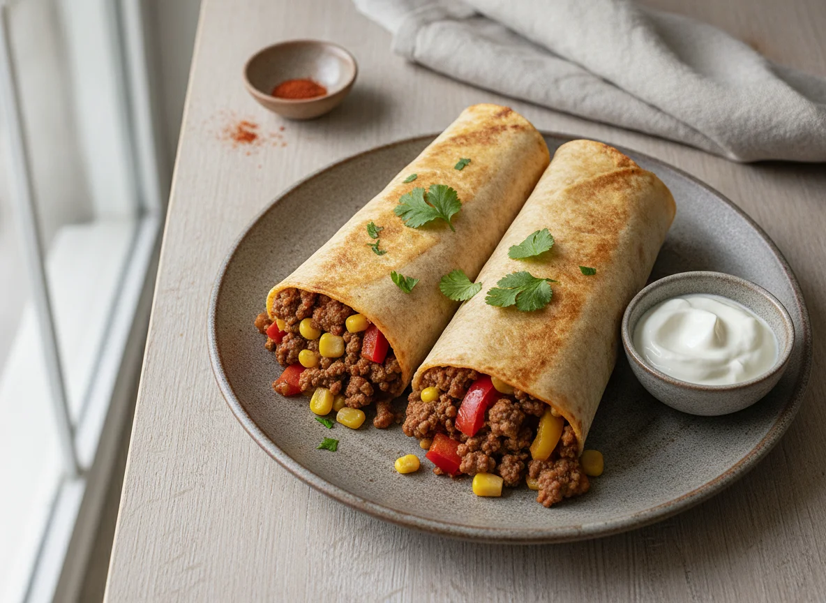 Gefüllte Tortilla Wraps photo