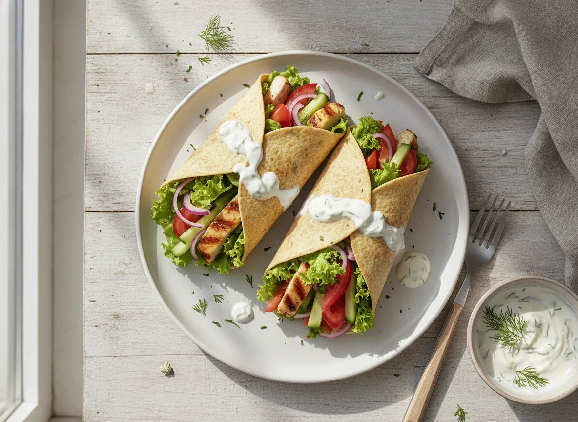 Gefüllte Tortilla-Wraps photo