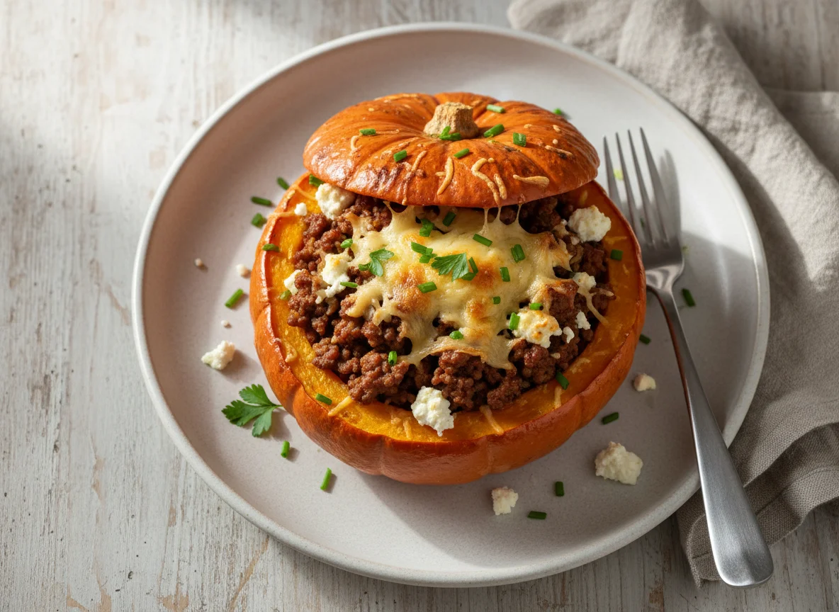 Gefüllter Kürbis photo