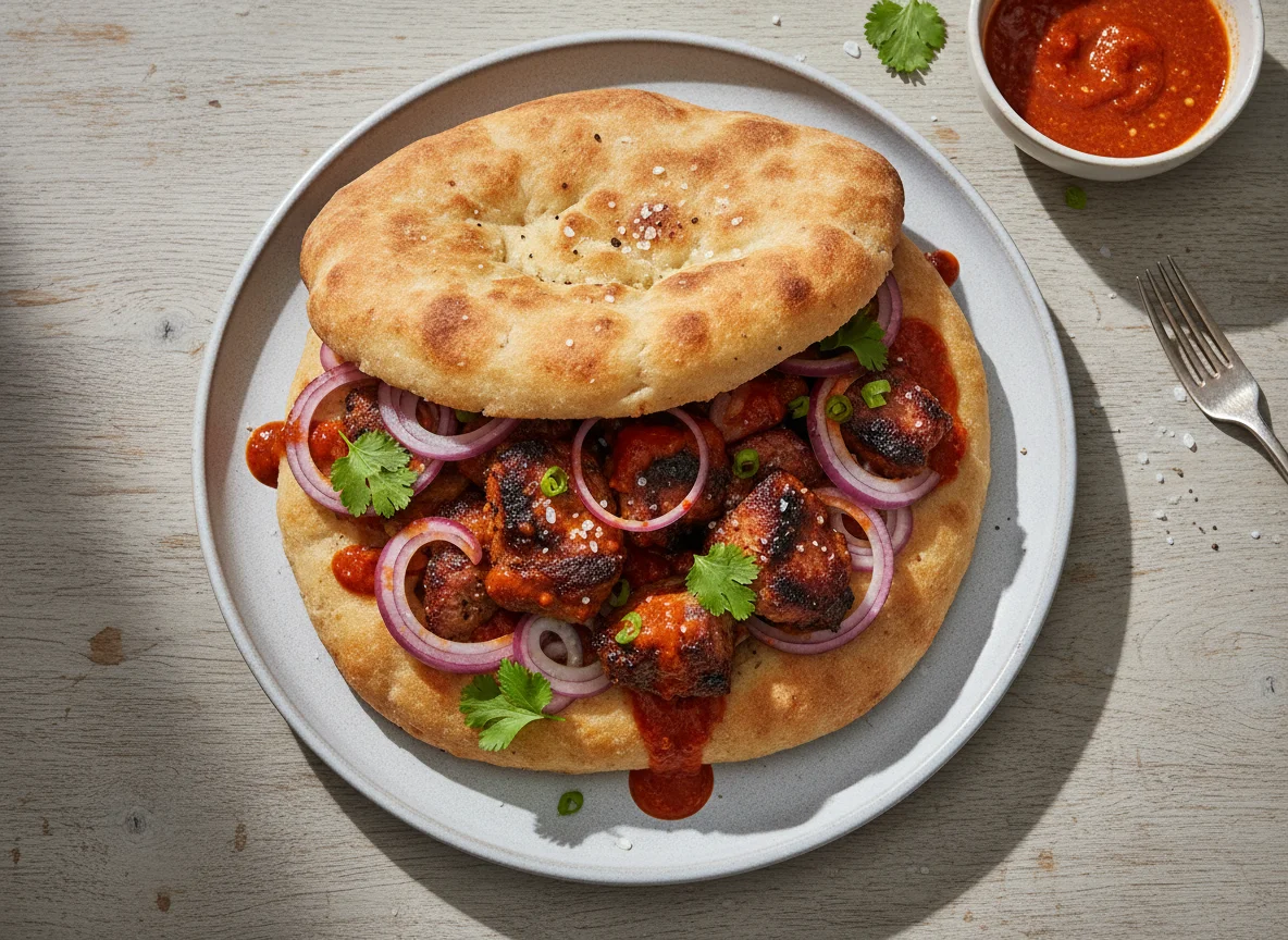 Gefülltes Fladenbrot photo