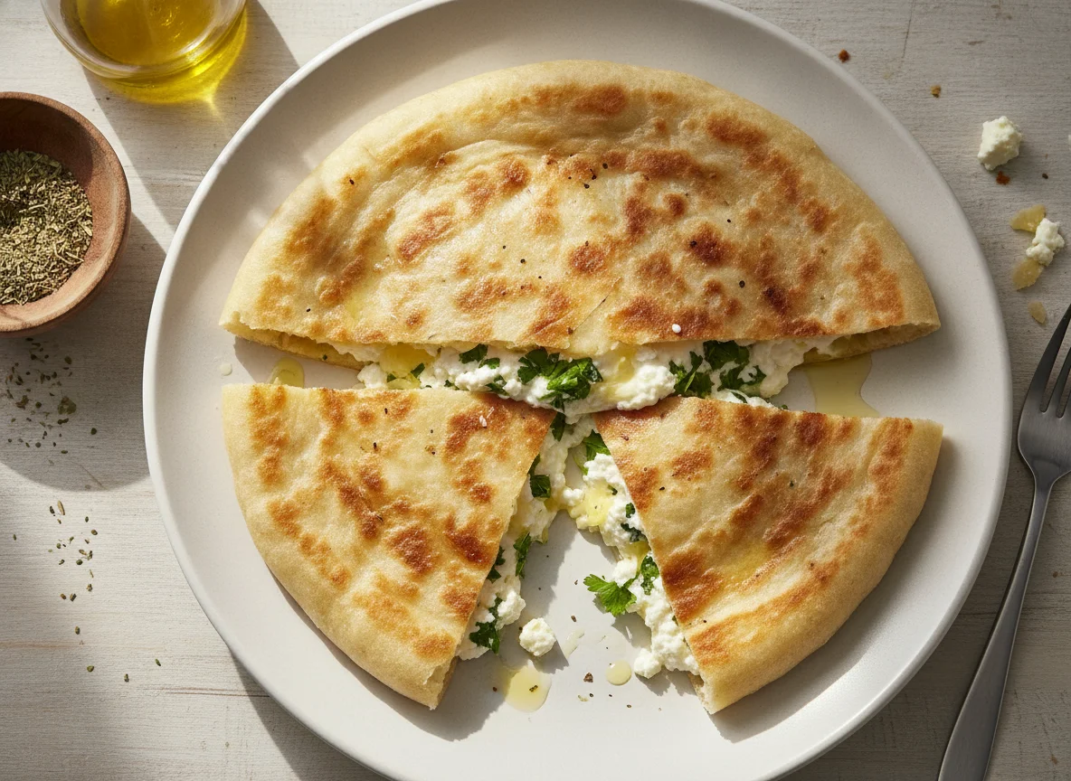 Gefülltes Fladenbrot (Gözleme Art) photo