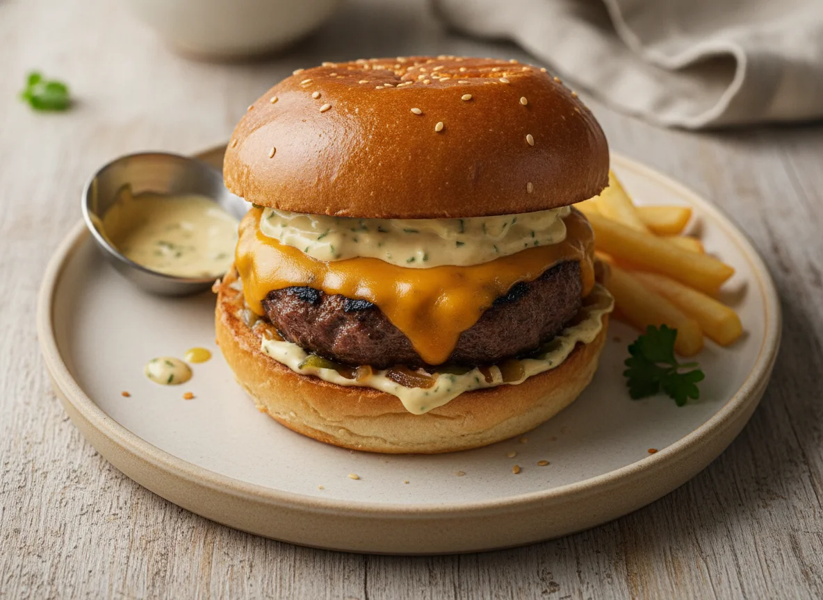 Gegrillter Cheeseburger photo