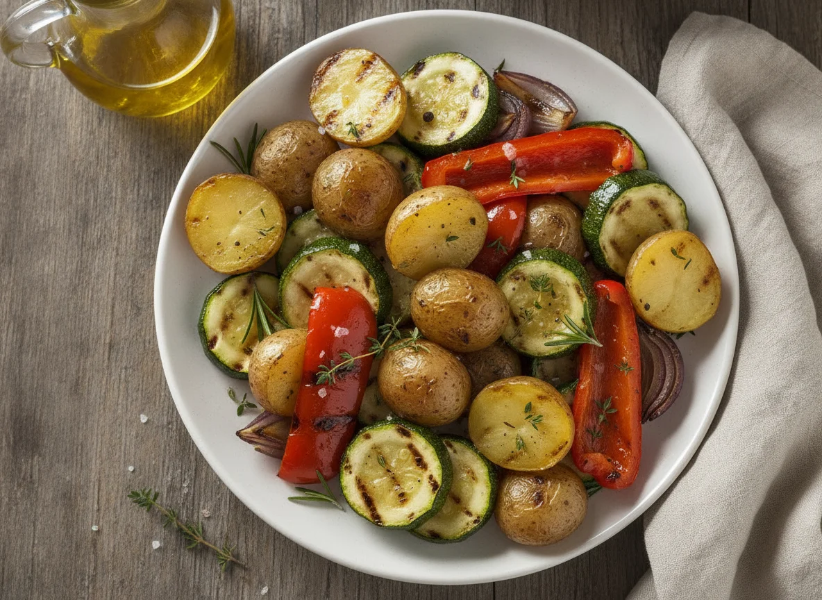 Gegrilltes Gemüse mit Kartoffeln photo