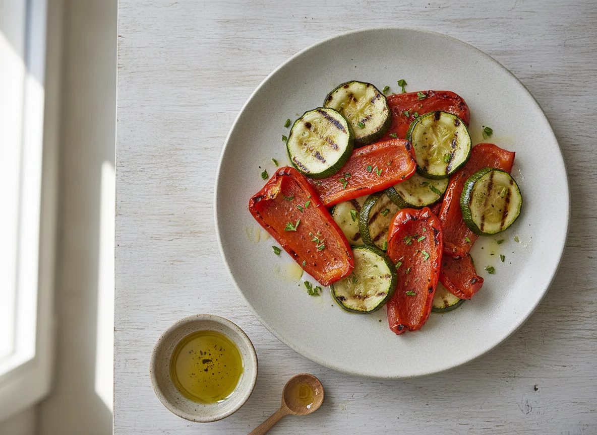 Gegrilltes Gemüse (Zucchini und Paprika) photo