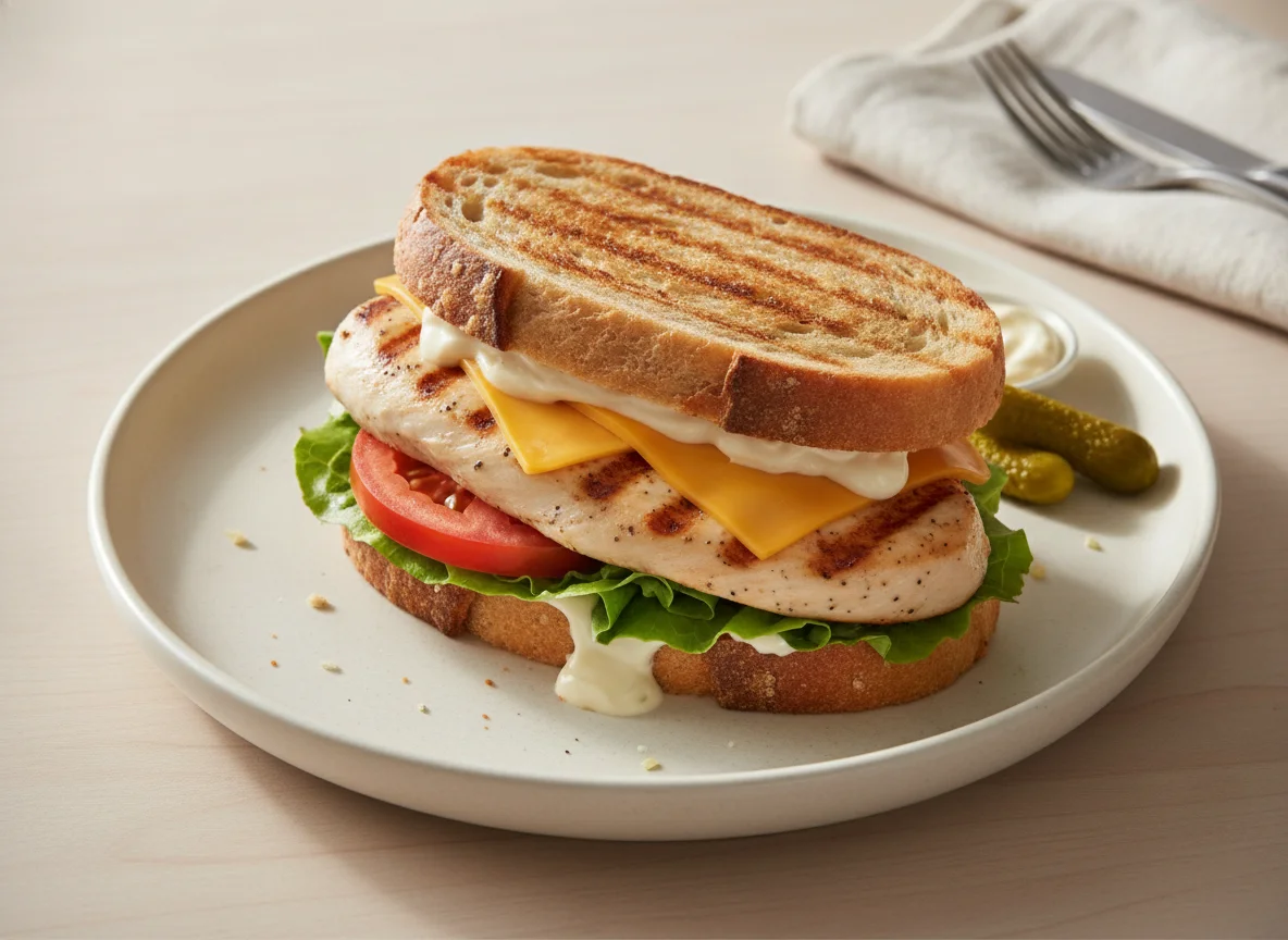 Gegrilltes Hähnchen-Sandwich photo