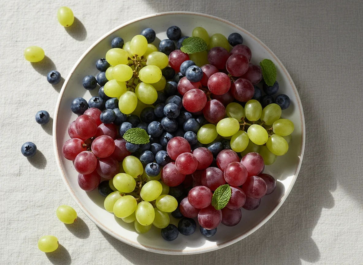 Gemischte Beeren und Trauben photo