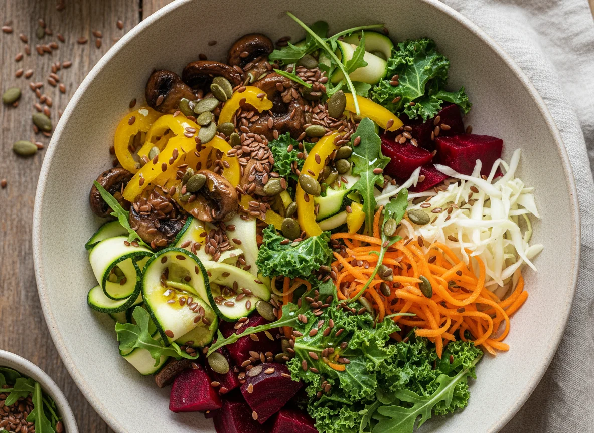 Gemischte Gemüseschale mit Samen photo