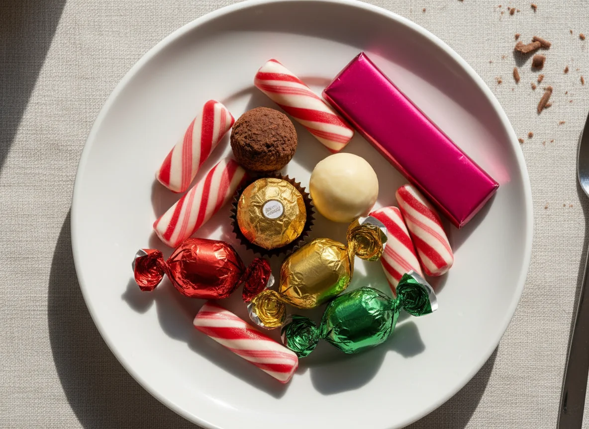 Gemischte Süßigkeiten und Pralinen photo