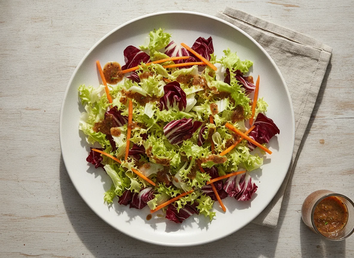 Gemischter Beilagensalat mit Vinaigrette photo