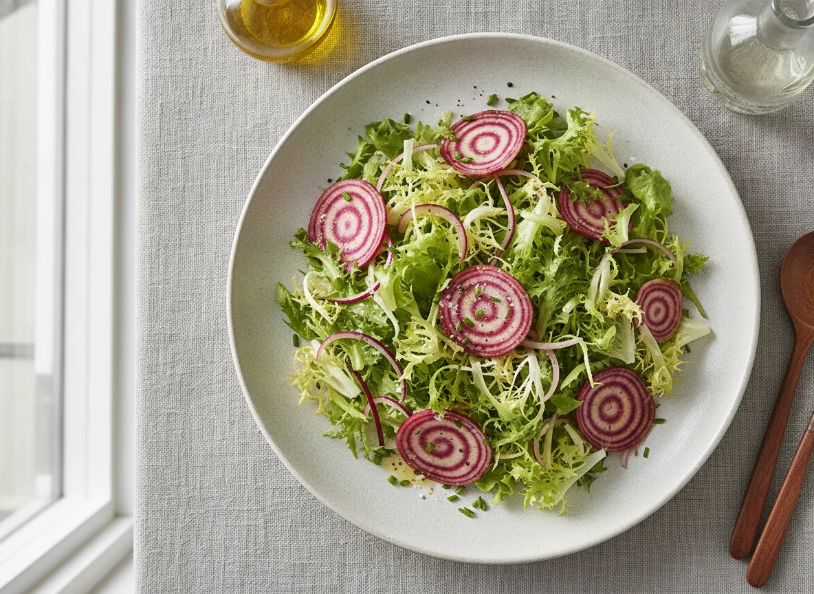 Gemischter Blattsalat mit Roter Bete photo