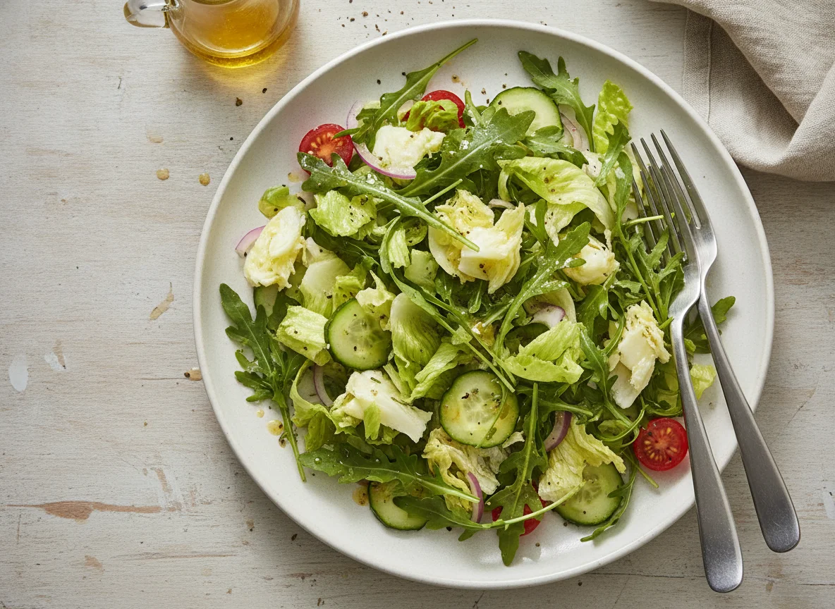 Gemischter grüner Salat mit Rucola photo