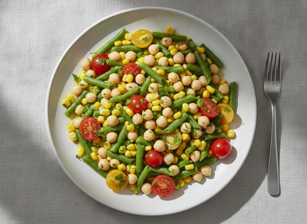 Gemischter Hülsenfruchtsalat photo