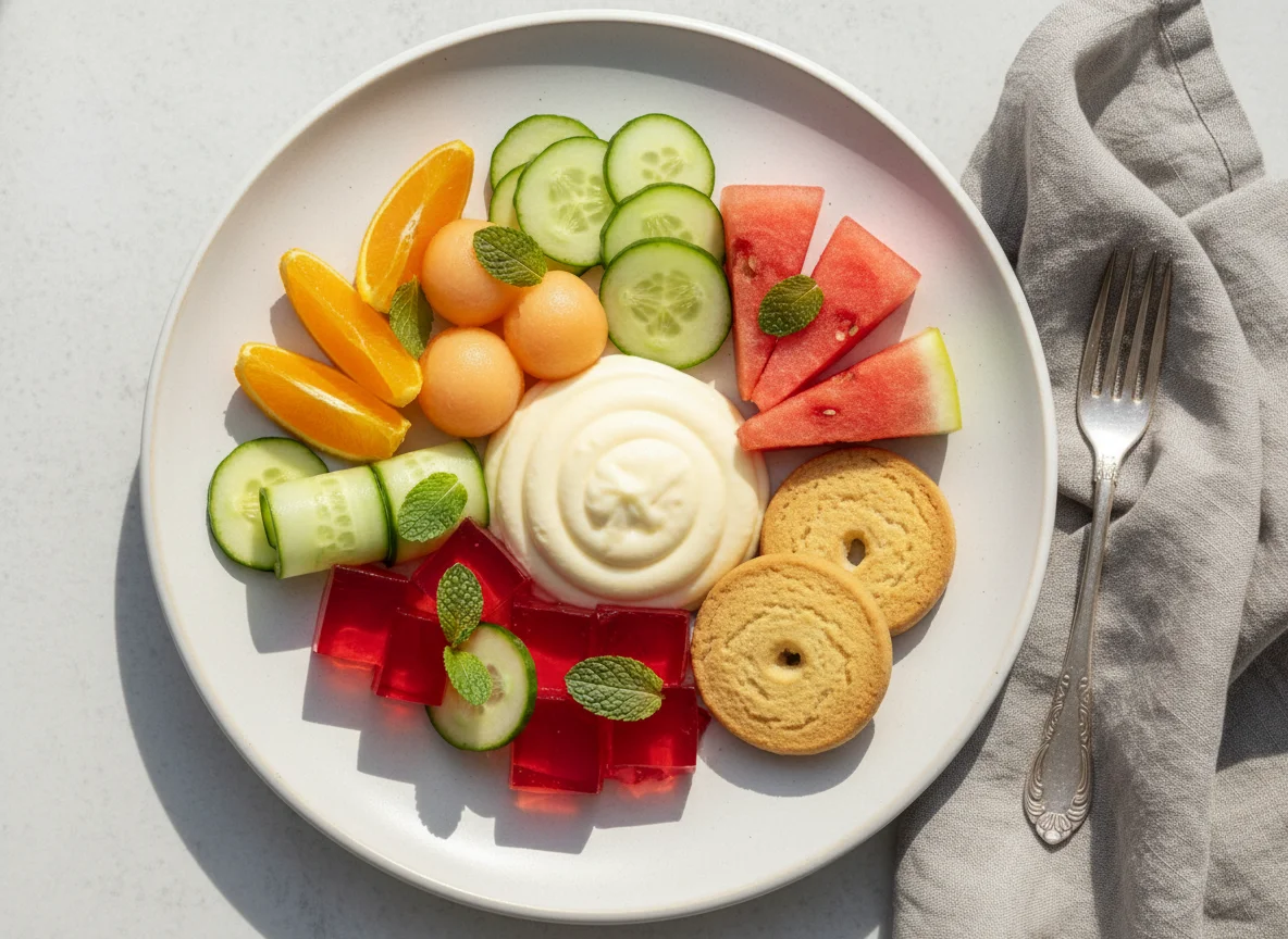 Gemischter Obst- und Dessertteller photo