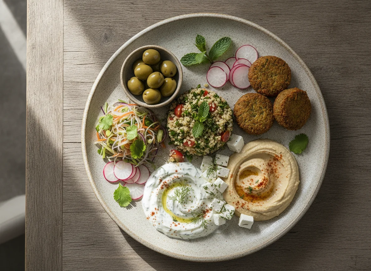 Gemischter orientalischer Vorspeisenteller photo