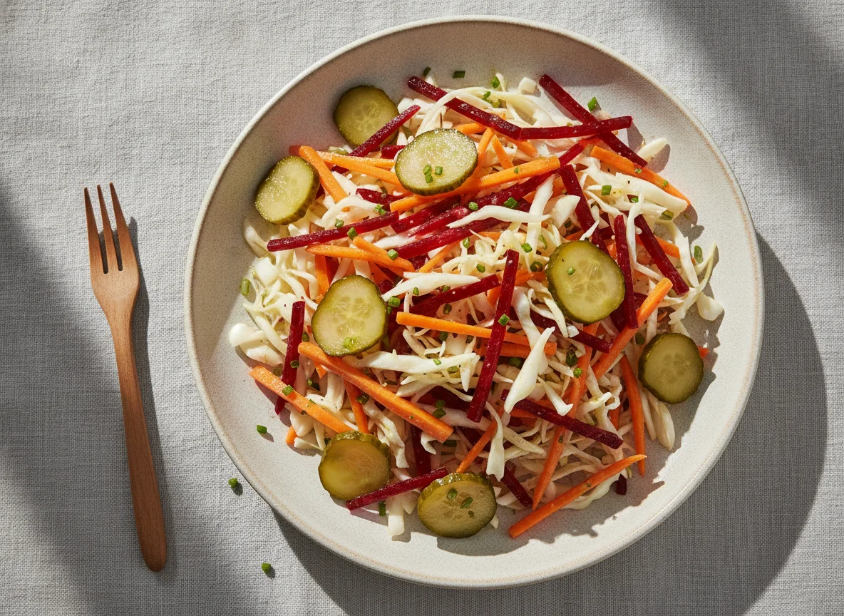 Gemischter Rohkostsalat mit Roter Bete photo