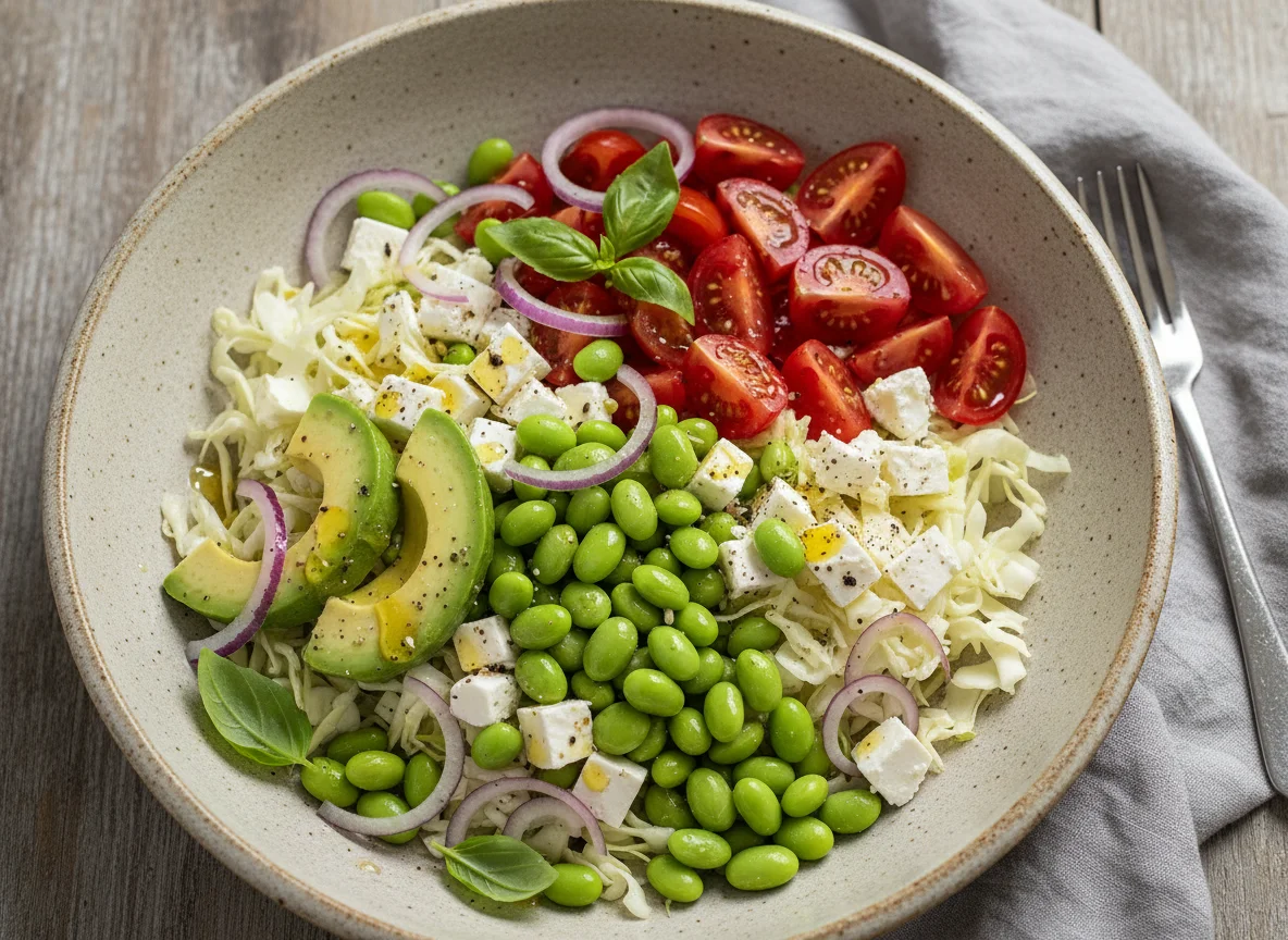 Gemischter Salat mit Avocado und Bohnen photo
