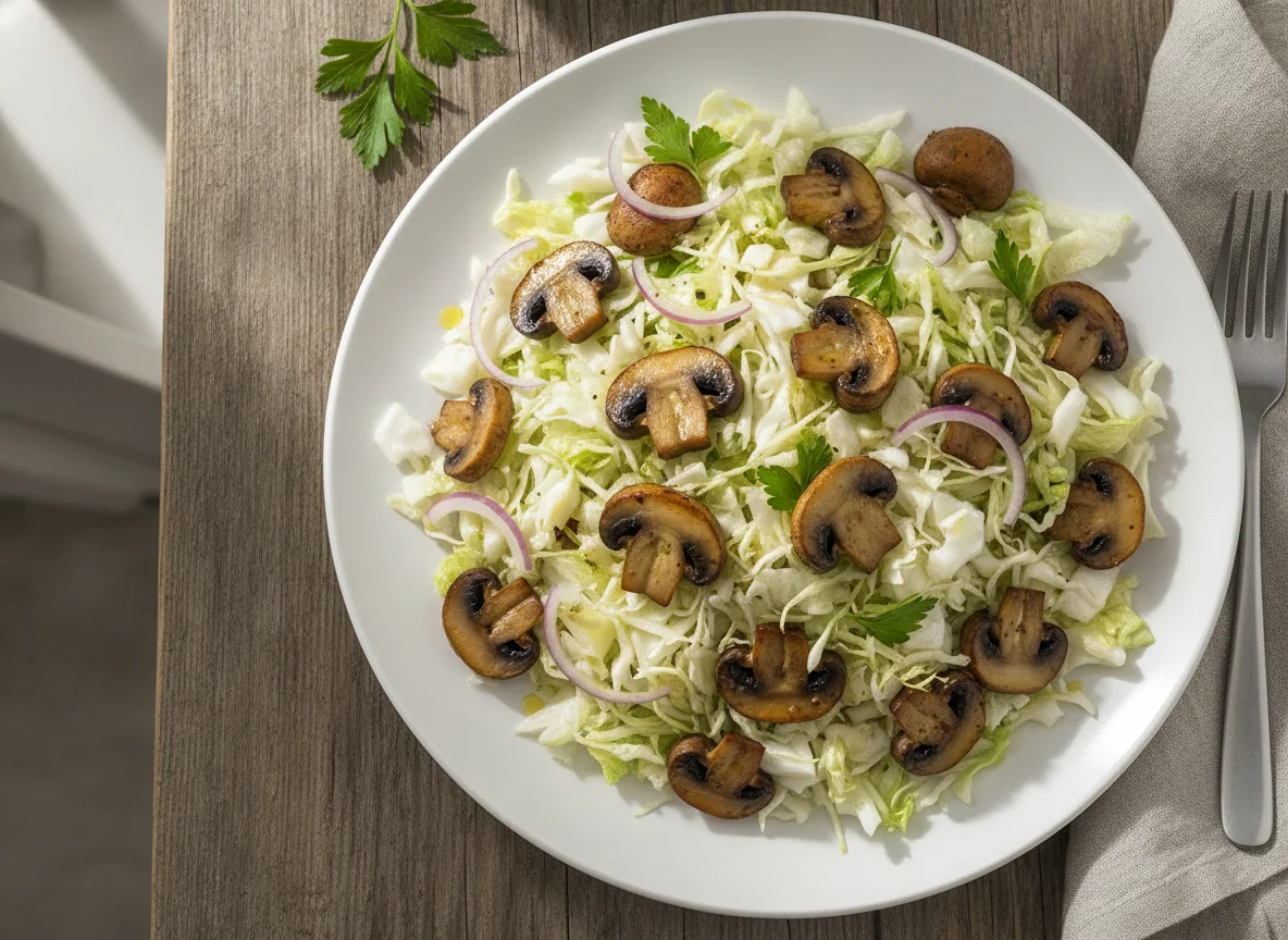 Gemischter Salat mit Champignons photo