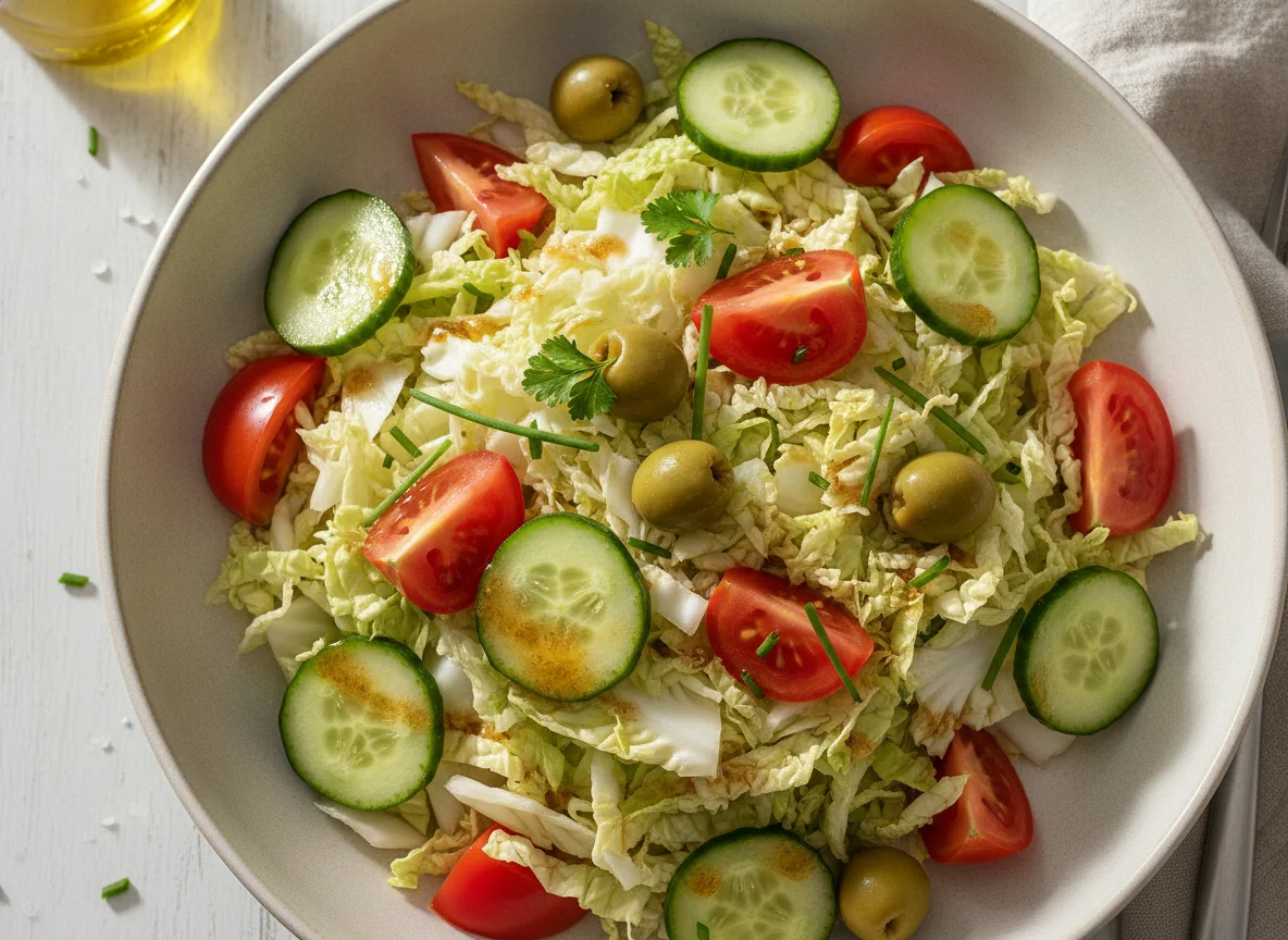 Gemischter Salat mit Chinakohl und Tomaten photo