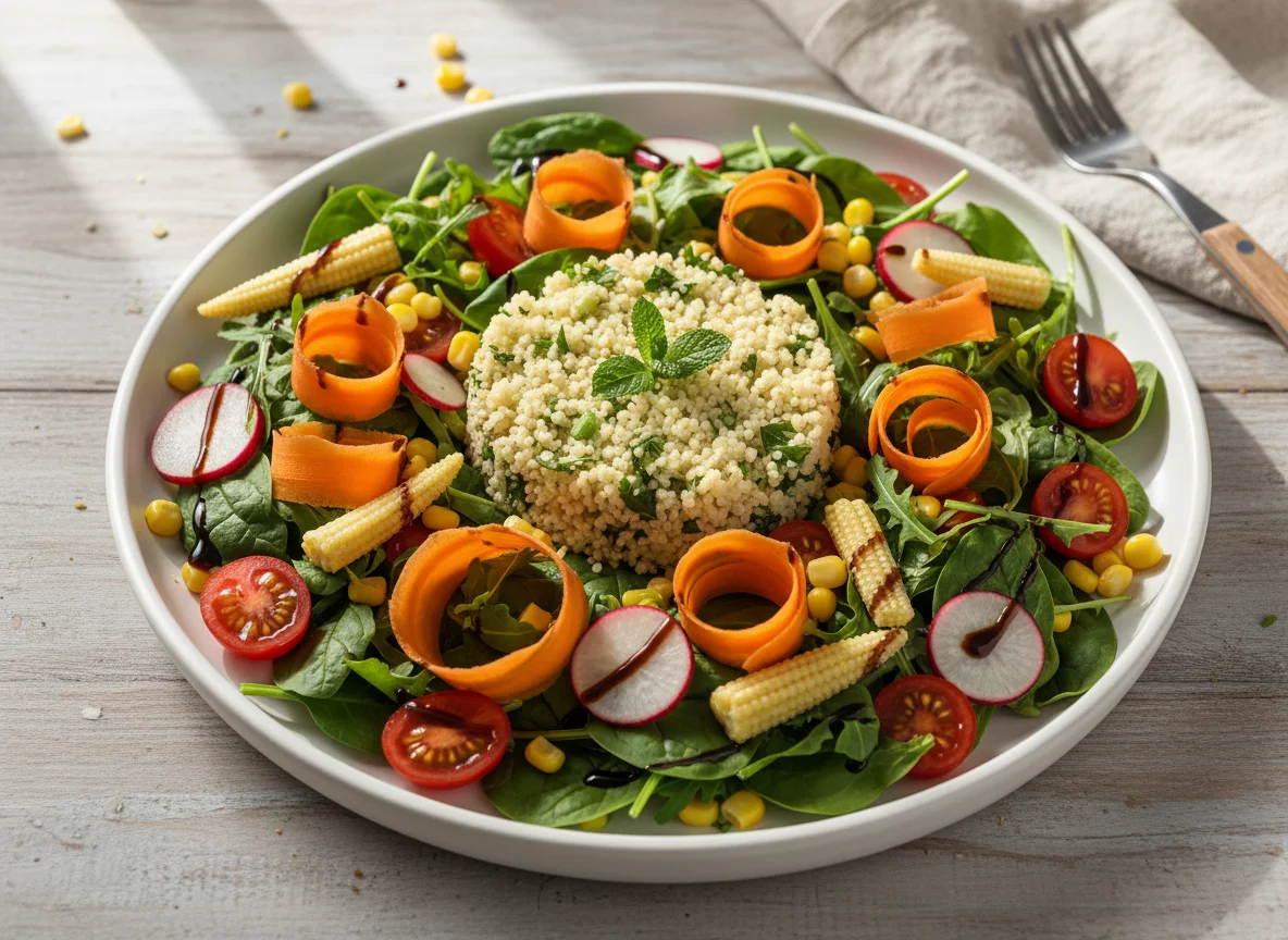 Gemischter Salat mit Couscous photo