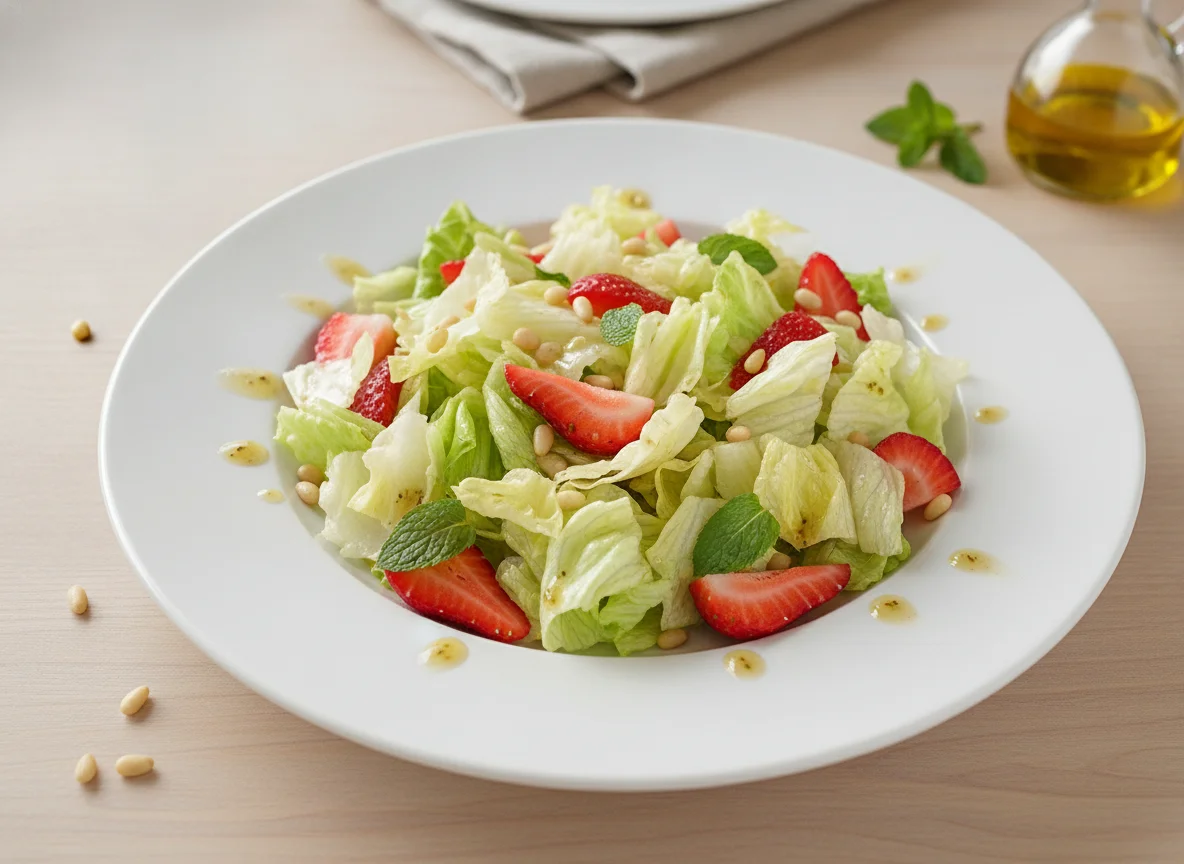 Gemischter Salat mit Erdbeeren photo