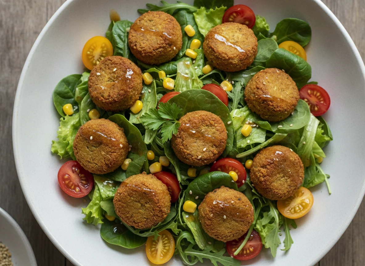 Gemischter Salat mit Falafel photo