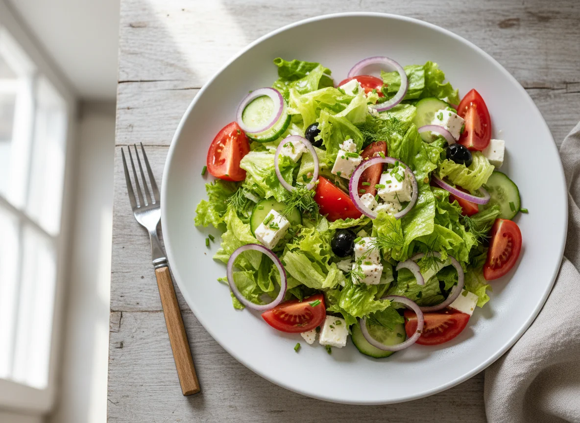 Gemischter Salat mit Feta photo