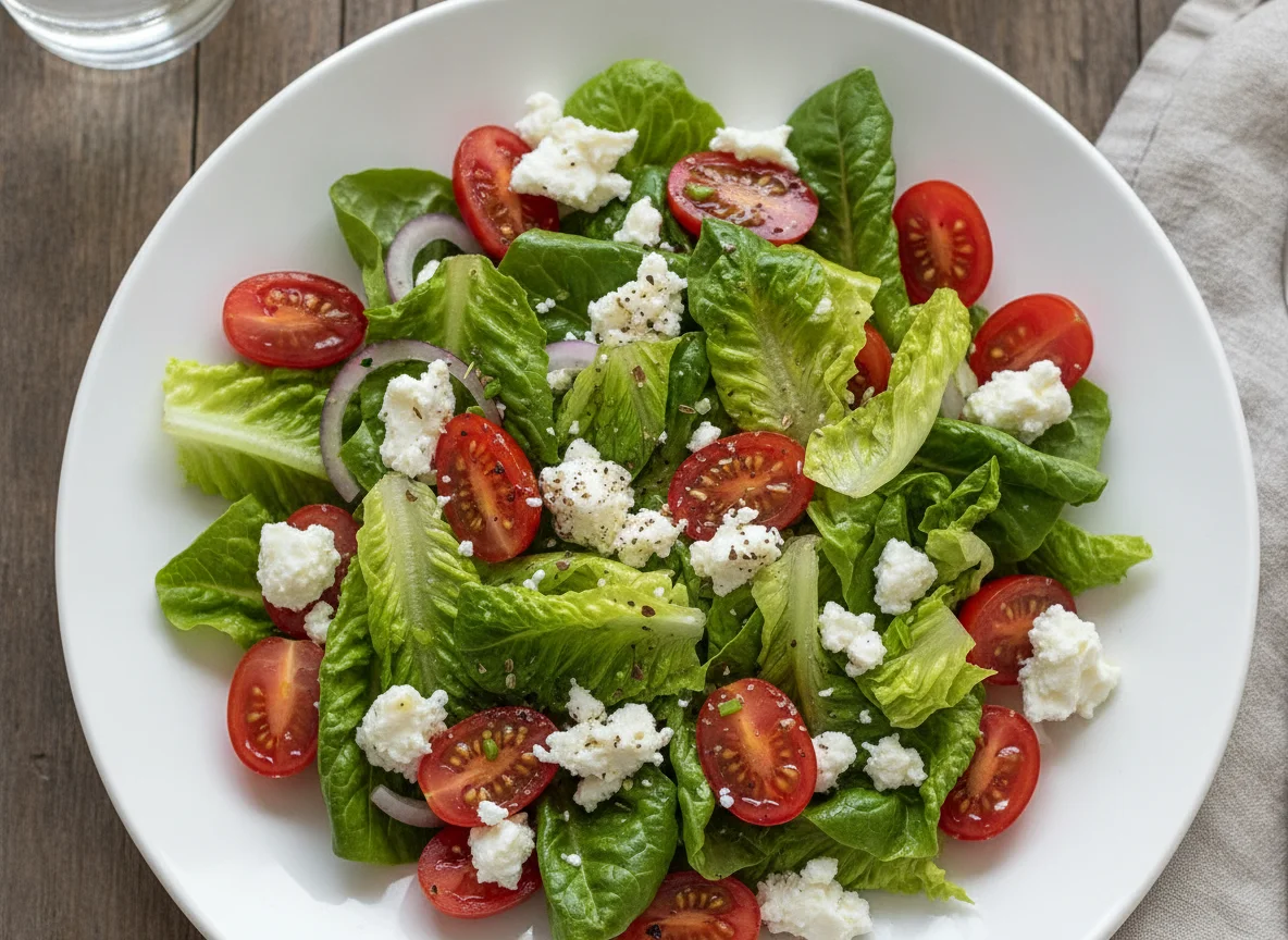 Gemischter Salat mit Feta und Kirschtomaten photo