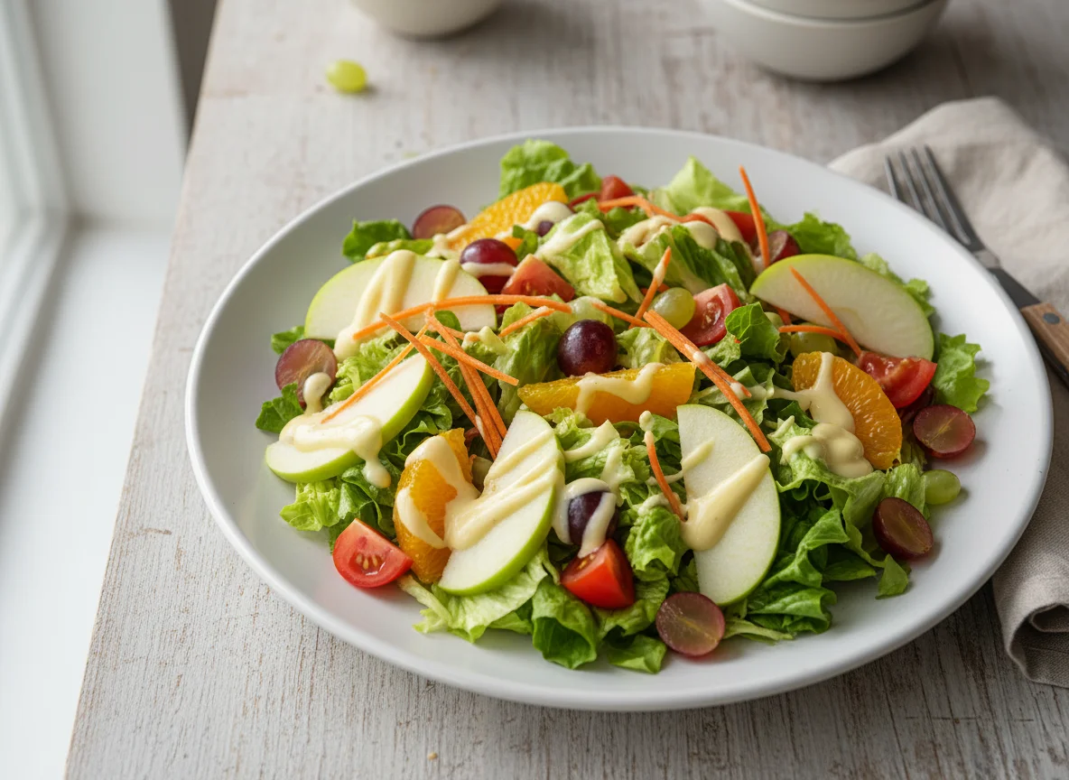 Gemischter Salat mit Früchten photo