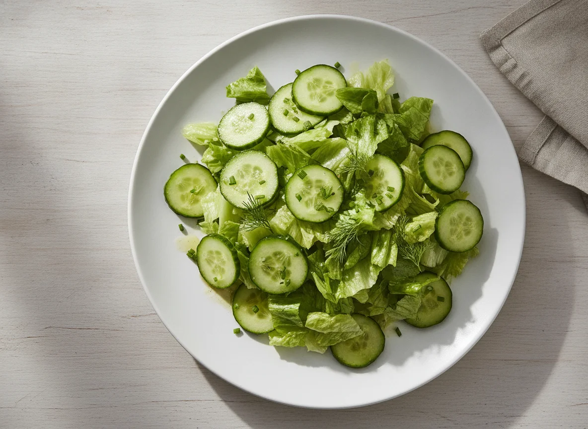 Gemischter Salat mit Gurken photo