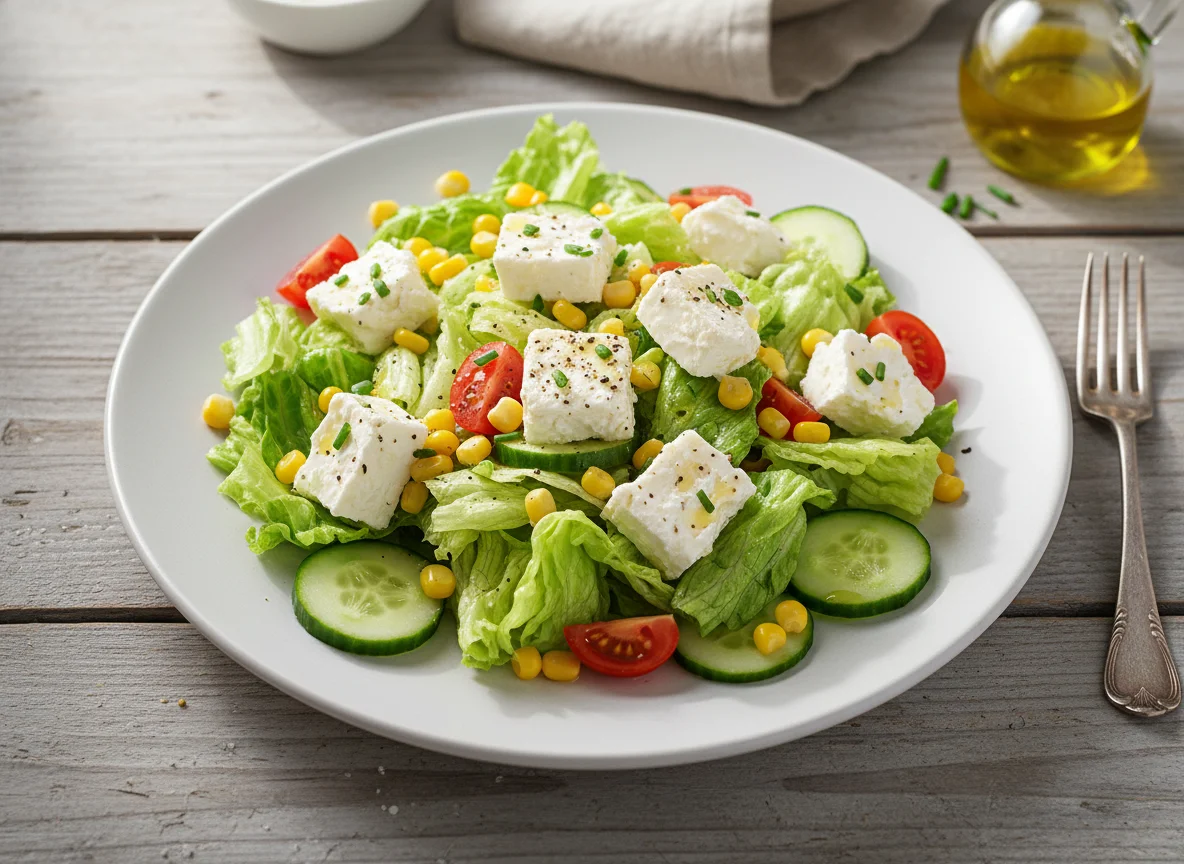 Gemischter Salat mit Hirtenkäse photo