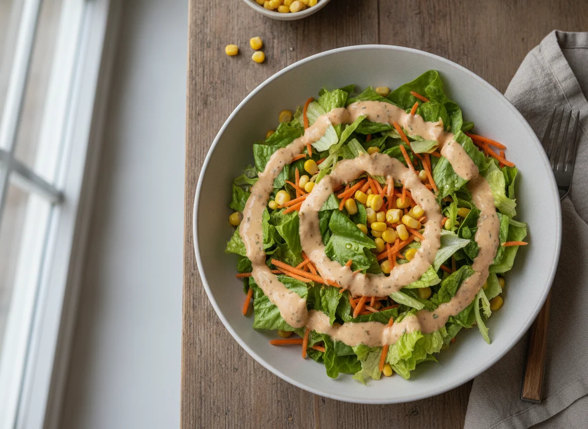 Gemischter Salat mit Karotten und Blattsalat photo